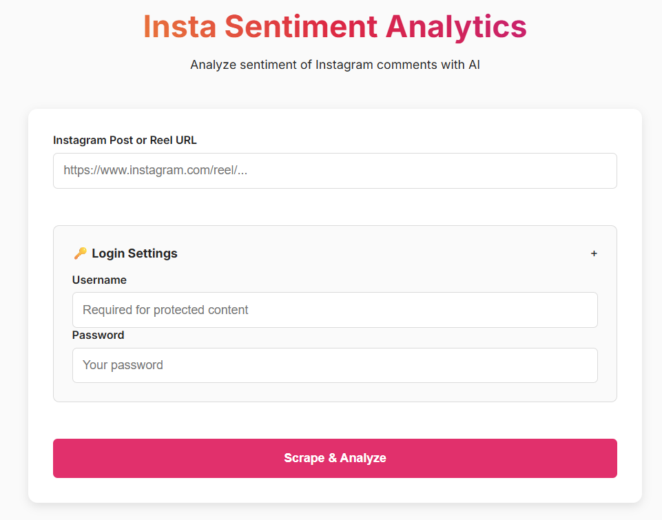 Instagram Sentiment Analysis